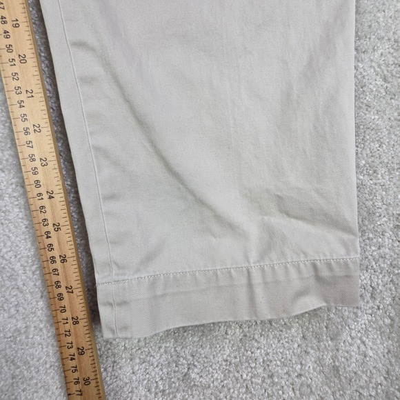 Vtg Polo by Ralph Lauren Andrew Pants Men's 34x20 Y2K Baggy Pleated Beige - Picture 9 of 9